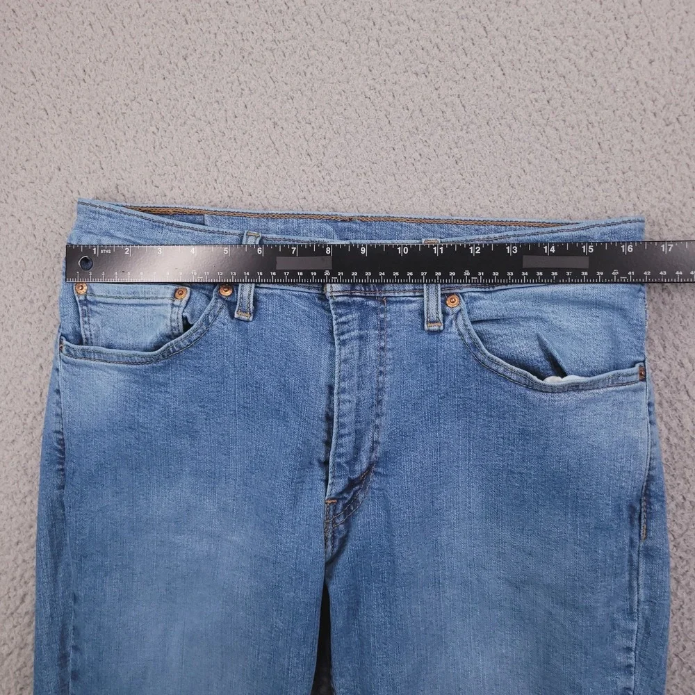 LEVIS 511 Jeans Mens Size 32x33 (Tag 34x34) Slim Leg Low Stretch Blue Wash Denim